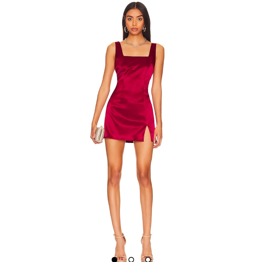 Abigail Mini Dress in Wine Red - NWOT